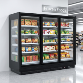 Vertical Freezer Upright Freezer With Glass Doors for Ice Cream Frozen Food Display