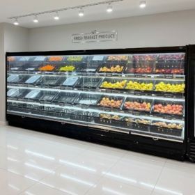 Commercial Multideck Open Chiller Supermarket Display Refrigerator for Fruit Vegetable Display